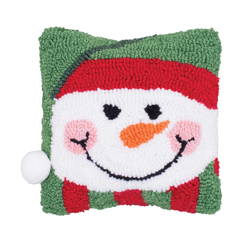 Firm Pillows for Side SleepersHappy Snowman Hooked Mini Pillow