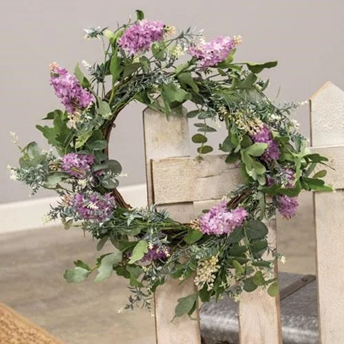 Bed skirts with a high - thread count for a quality feelPurple Wildflowers Wreath 24"