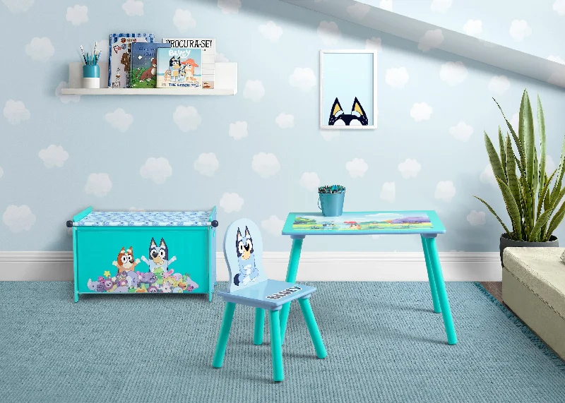 Gel - infused memory foam mattresses for cooler sleepBluey 3-Piece Toddler Playroom Set