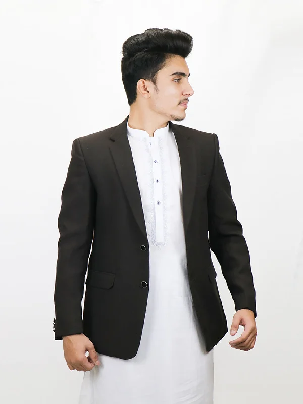 Casual Coat Blazer for Men Dark Chocolate Brown