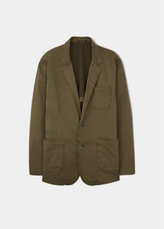 Gleshill Men's Cotton Stretch Blazer In Olive