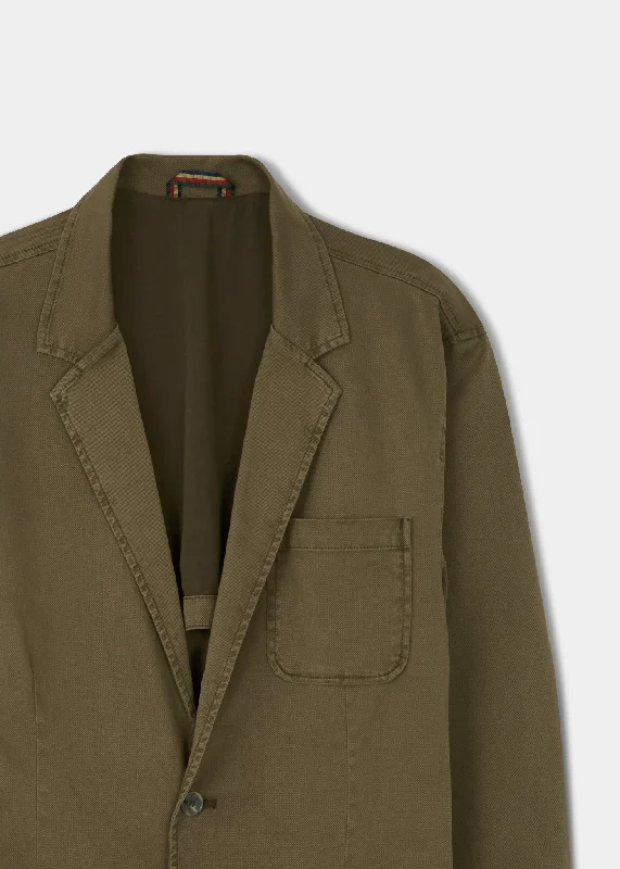 Gleshill Men's Cotton Stretch Blazer In Olive