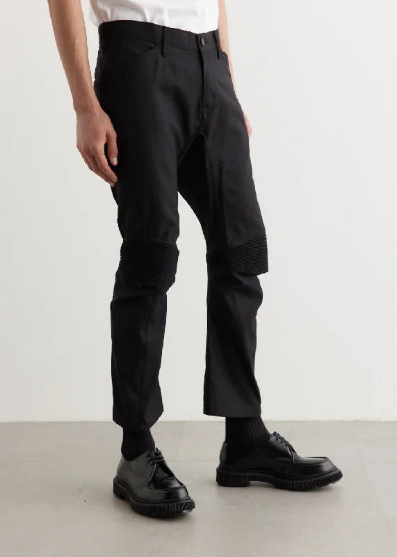 Articulated Wool Stripe Trousers