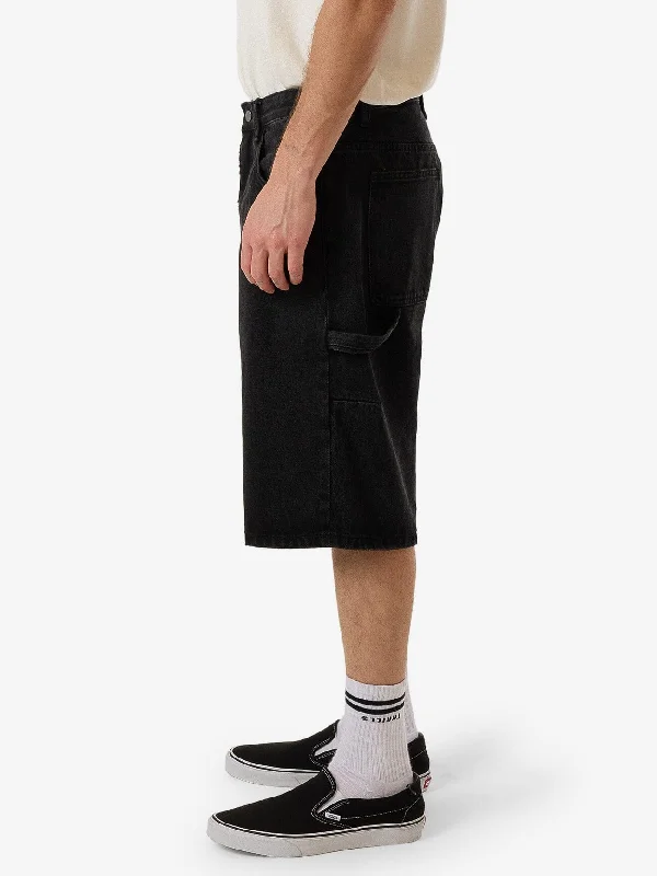 Big Slacker Existence Embro Denim Short - Aged Black