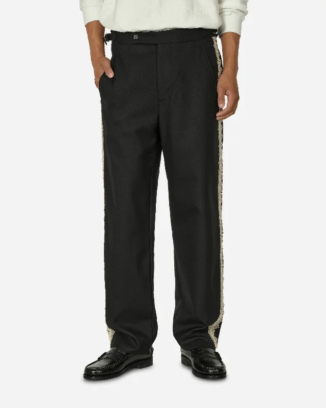 Lacework Side Buckle Trousers Black