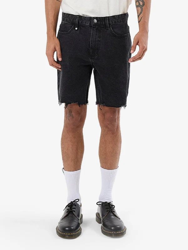 Bones Denim Short - Aged Black