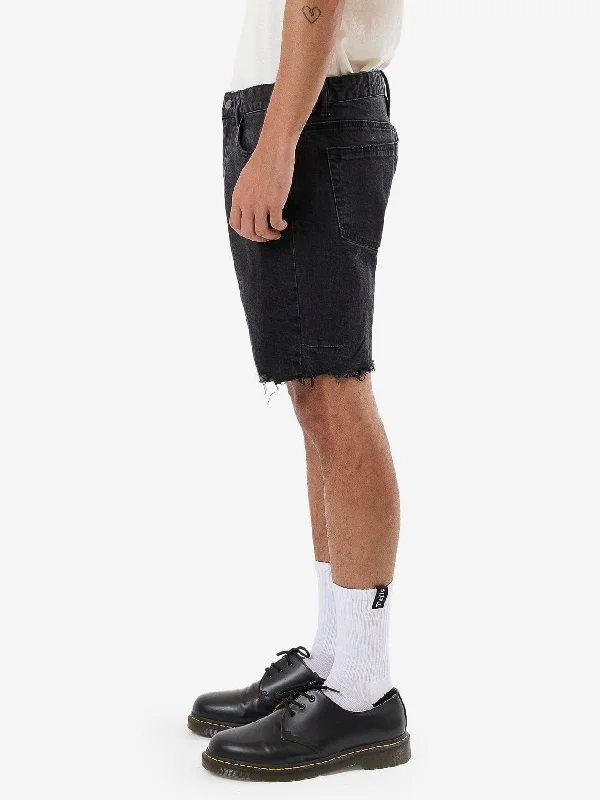 Bones Denim Short - Aged Black