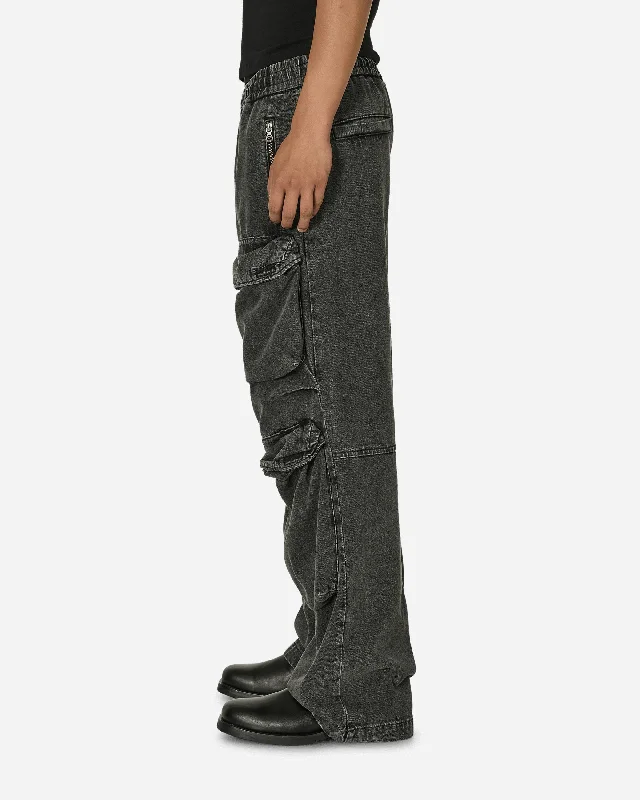 Denim Cargo Pants Black