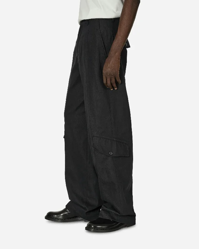 Loose Overdyed Pants Black