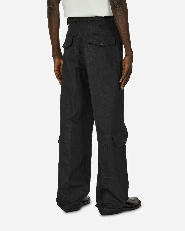 Loose Overdyed Pants Black