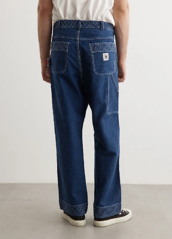 Embroidered Denim Knolly Brook Trousers