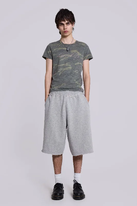 Grey Marl Monster Jogger Shorts