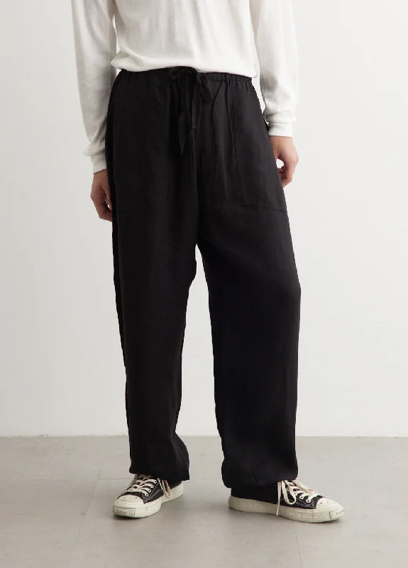 Linen Double Cloth Drawstring Pants