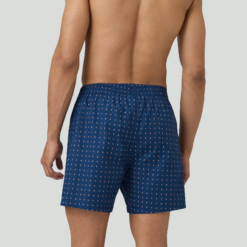 Astor Lounge Inner Boxers Blocks Blue