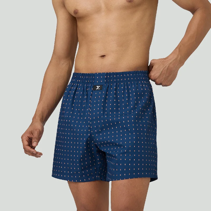 Astor Lounge Inner Boxers Blocks Blue