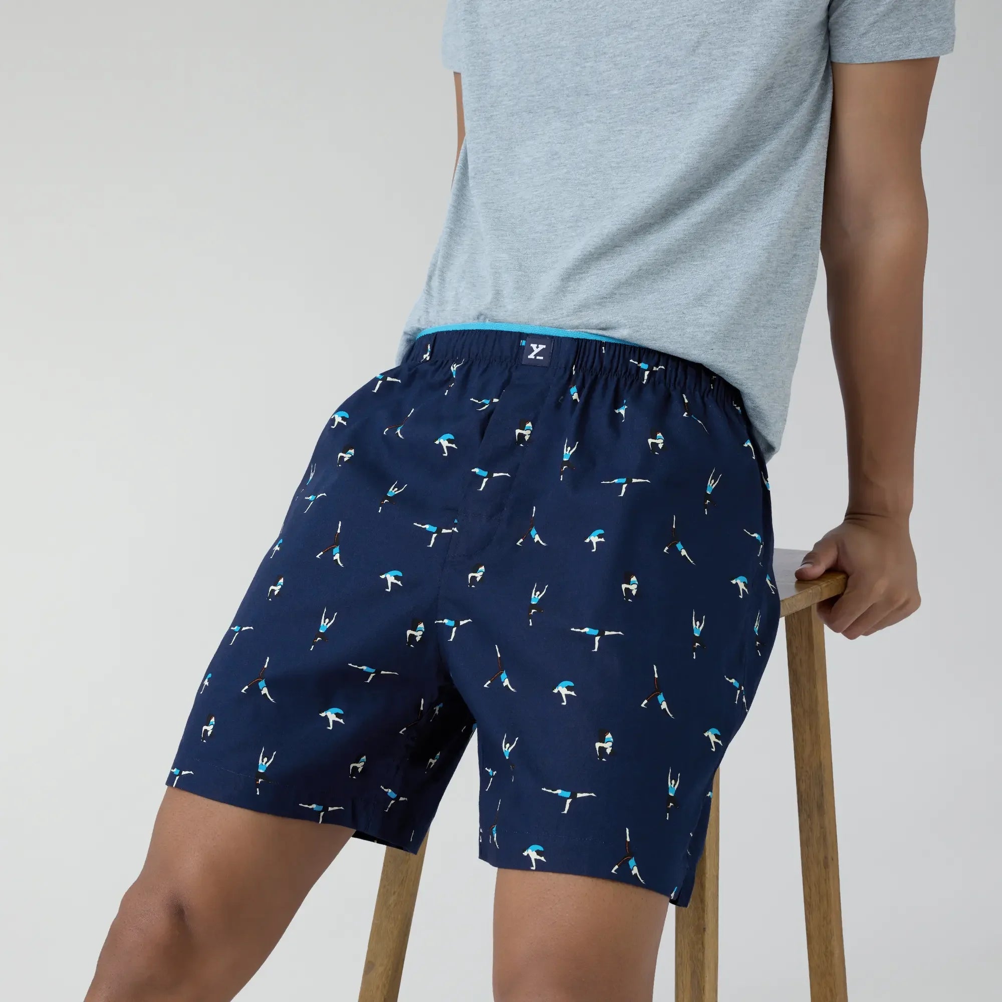 Renew Combed Cotton Boxer Shorts Midnight Blue