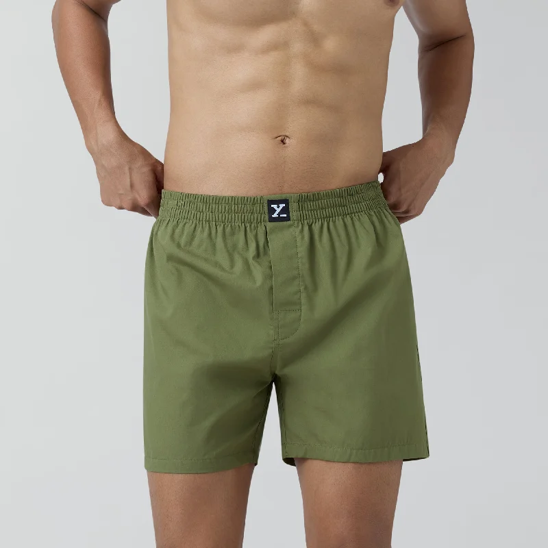 Pace Cotton Boxer Army Green