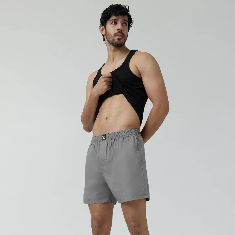 Pace Cotton Boxer Ash Grey