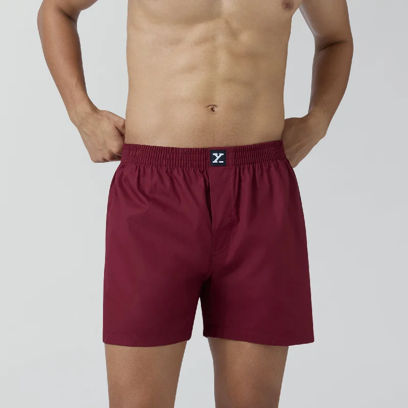 Pace Cotton Boxer Bold Burgundy