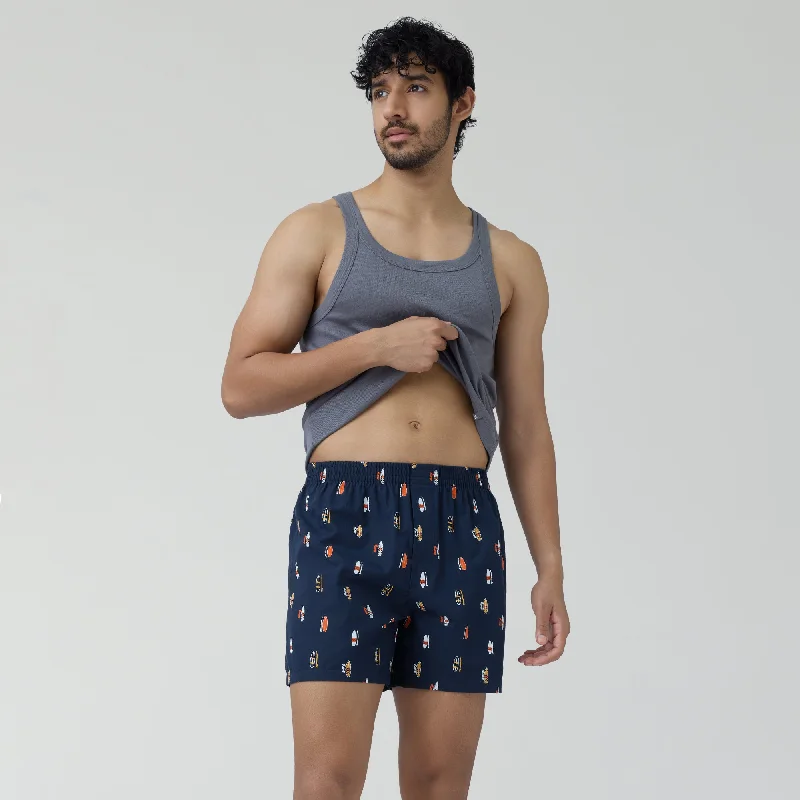 Splash Cotton Boxers - Surfboard Blue