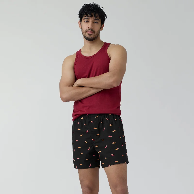 Splash Cotton Boxers - Surfer Black