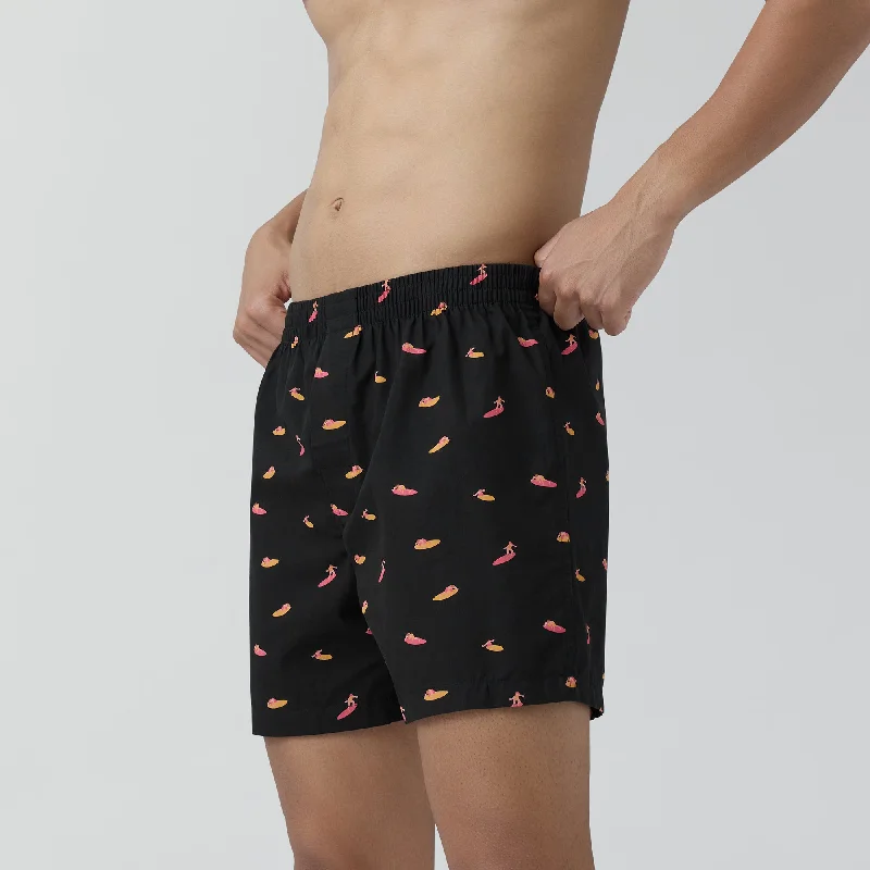 Splash Cotton Boxers - Surfer Black