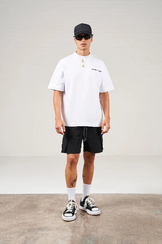 PANELLED CARGO SHORT - BLACK