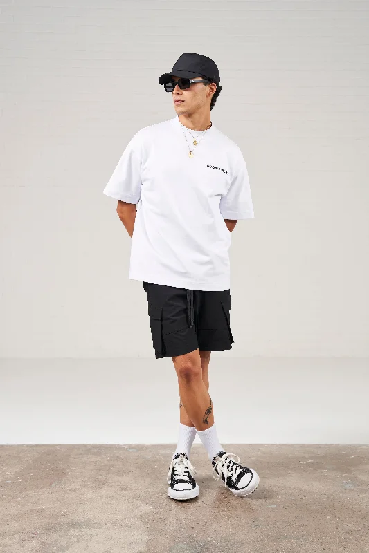 PANELLED CARGO SHORT - BLACK