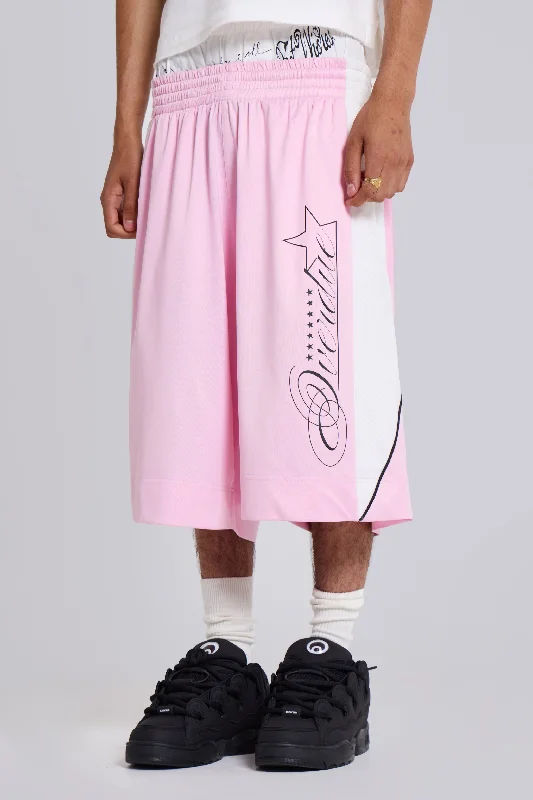 Pink Overdue Basketball Shorts