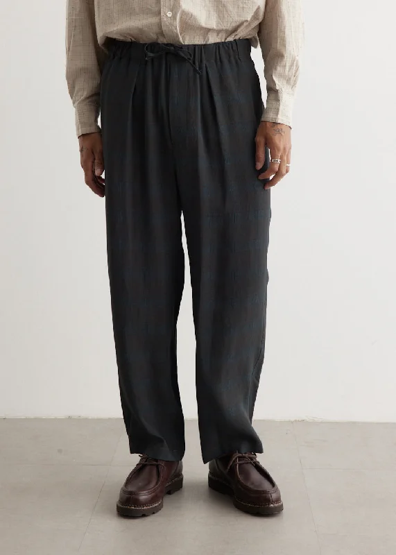 Plaid Jacquard Easy Pants