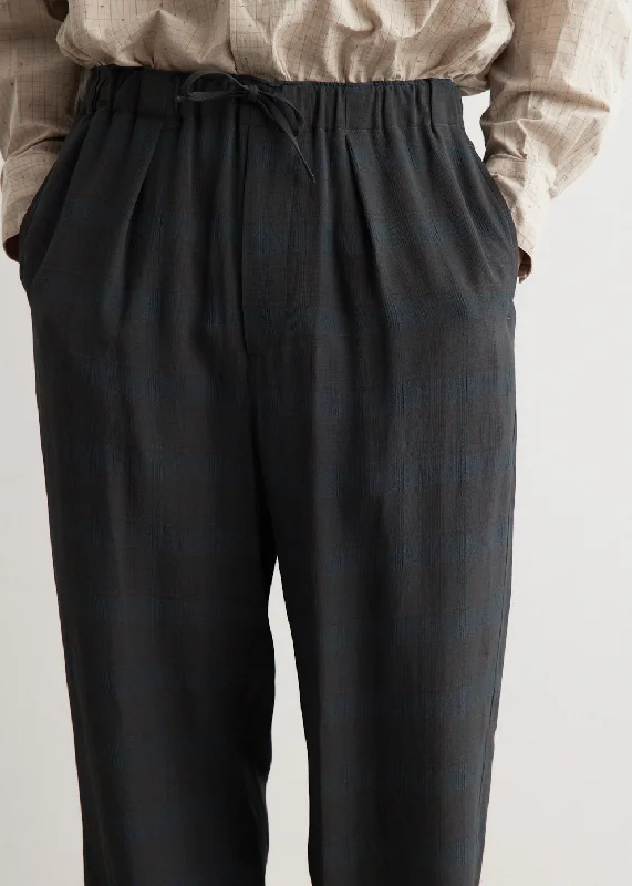 Plaid Jacquard Easy Pants