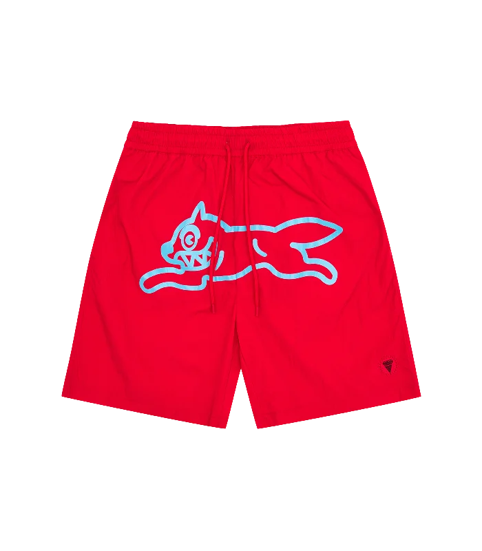 RUNNING DOG SWIM SHORTS - RED