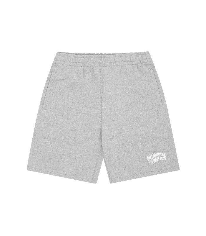 SMALL ARCH LOGO SHORTS - HEATHER GREY