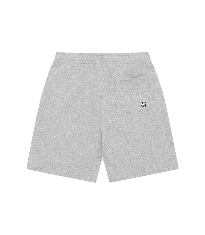 SMALL ARCH LOGO SHORTS - HEATHER GREY