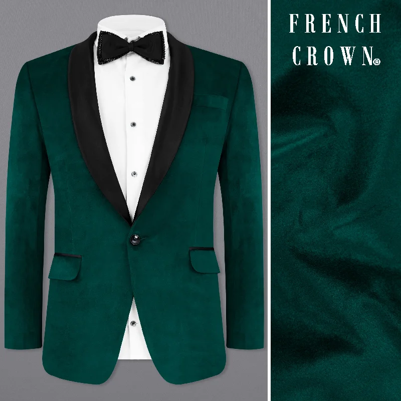 Daintree Green Velvet Tuxedo Designer Blazer