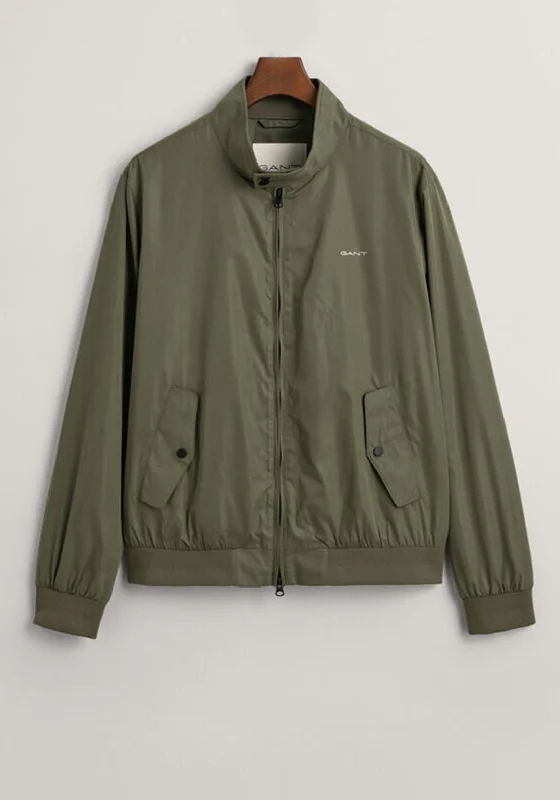 Gant Cotton Lightweight Harrington Jacket, Juniper Green