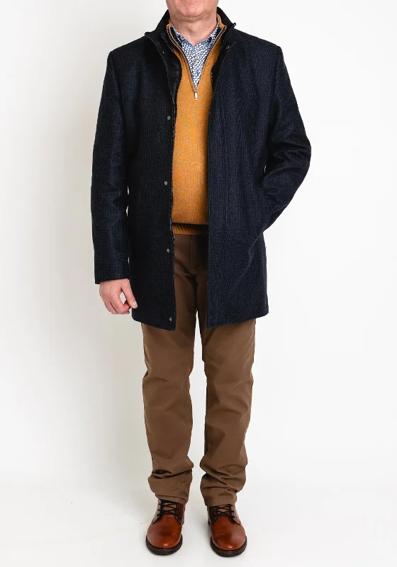 Herbie Frogg Dual Layer Overcoat, Dark Navy