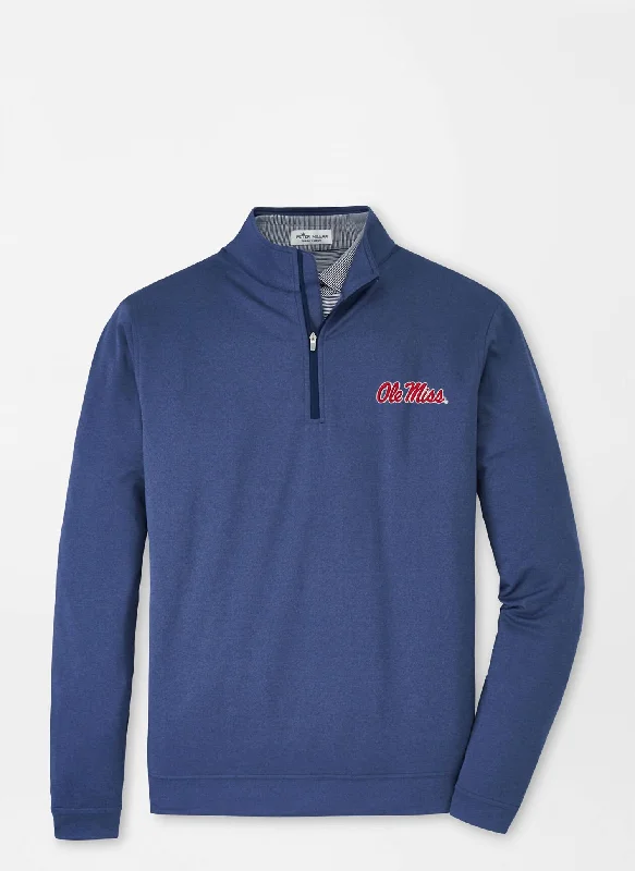 Men's Crown Sports Quarter Zip Performance Jacket In Navy