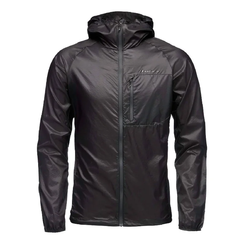 Men's Distance Wind Shell Jacket In Black