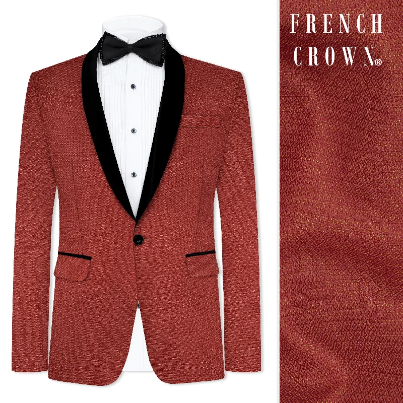 Pale Carmine Tuxedo Blazer