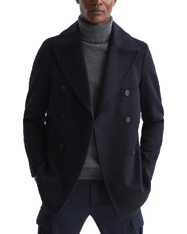 Reiss Giovanni Wool-Blend Peacoat