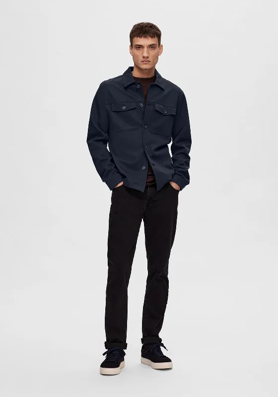 Selected Homme Lars Button Overshirt, Sky Captain