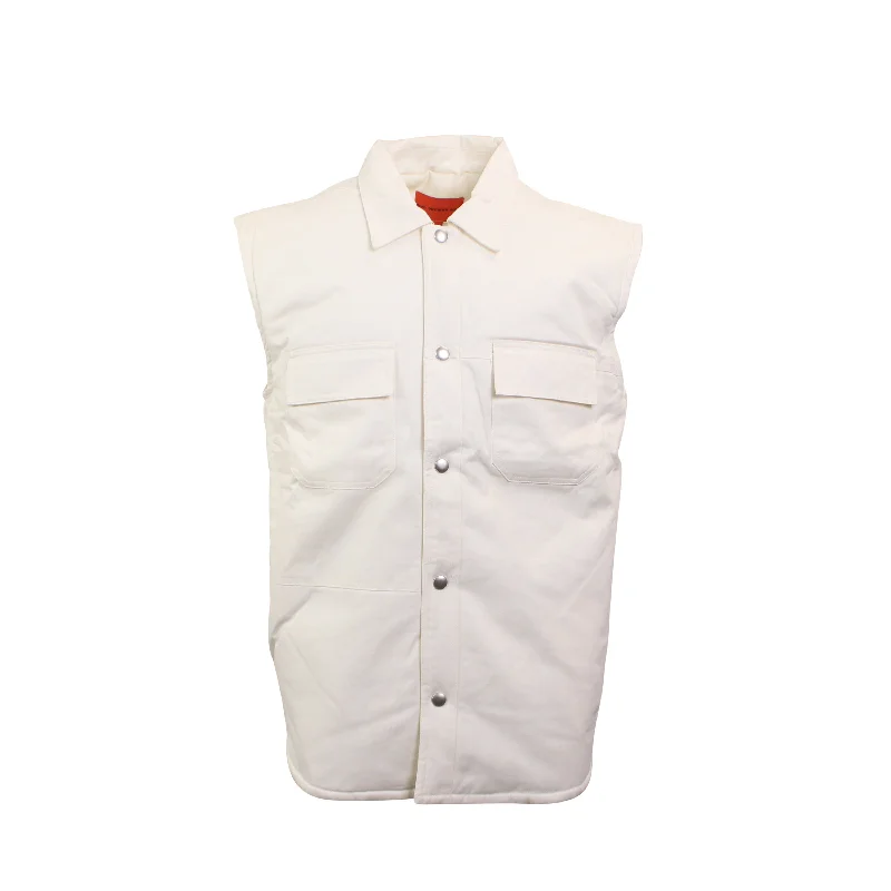 WDW White Pocketed Work Vest