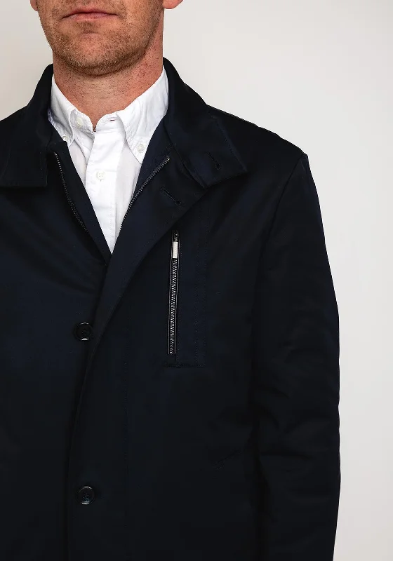 White Label Mason Wool Overcoat, Navy