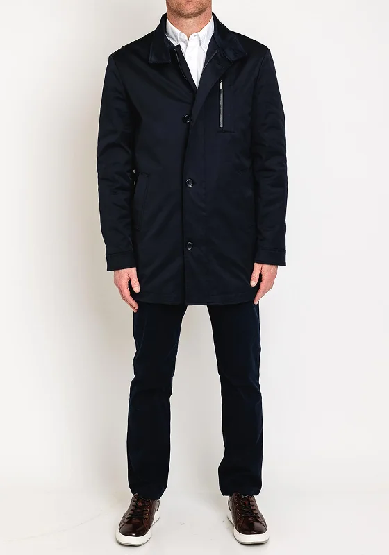 White Label Mason Wool Overcoat, Navy