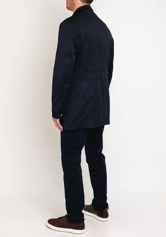 White Label Mason Wool Overcoat, Navy