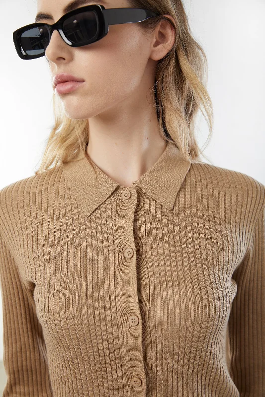 COLLARED CARDIGAN