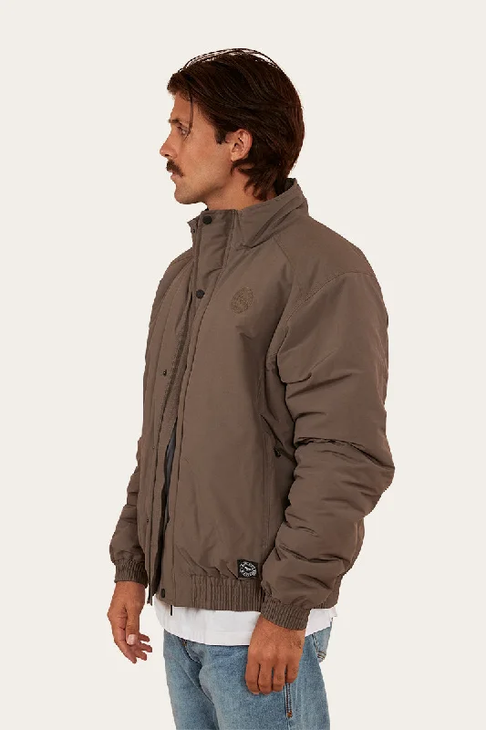 Kidman Mens Jacket - Brown/Military Green