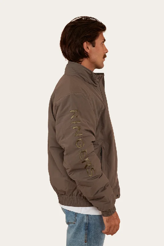 Kidman Mens Jacket - Brown/Military Green