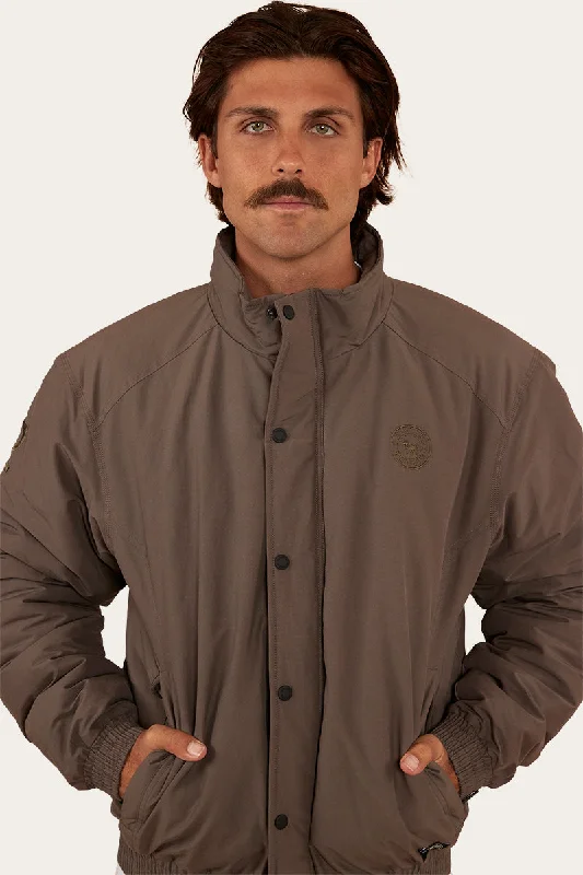 Kidman Mens Jacket - Brown/Military Green